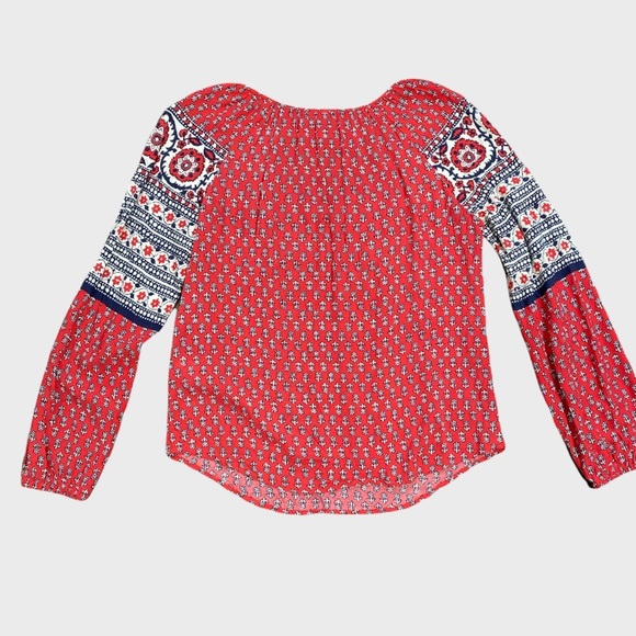 Lucky Brand boho pink and blue blouse - Picture 2 of 6